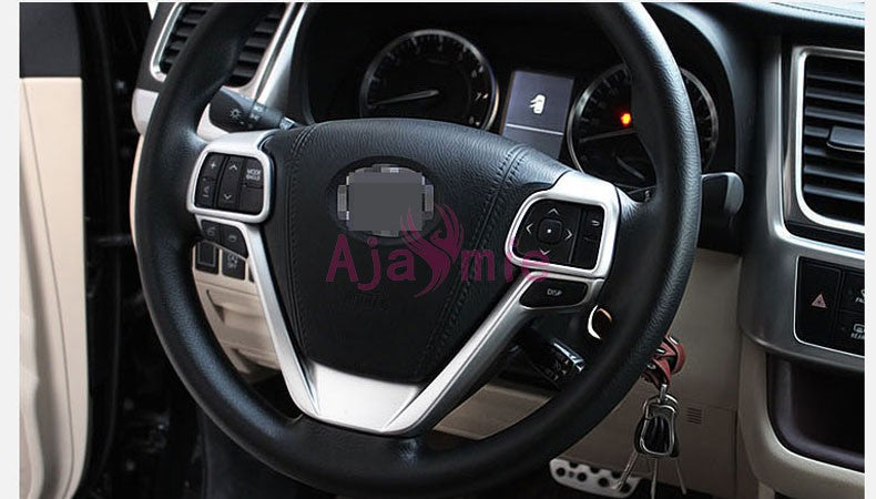 Chrome Car Styling Interior Steering Wheel Overlay Panel Garnish Trim 2015 2016 2017 2018 For Toyota Sienna Accessories