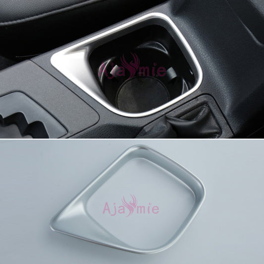 Chrome Car Styling Interior Water Cup Holder Panel Overlay Trim Garnish Frame Cover 2016 2017 2018 For Toyota RAV4 Accessories