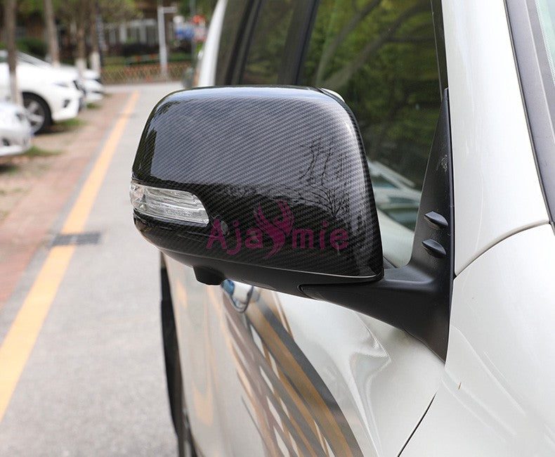 For Toyota Land Cruiser 150 Prado LC150 FJ150 2010-2018 Carbon Fiber Side Mirror Overlay Cover Chrome Car-Styling Accessories