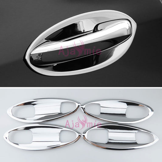 Accessories Fit For Mercedes Benz E Class W213 2016-2018 Door Handle Bowl Insert Overlay Trim Panel Cover Chrome Car Styling