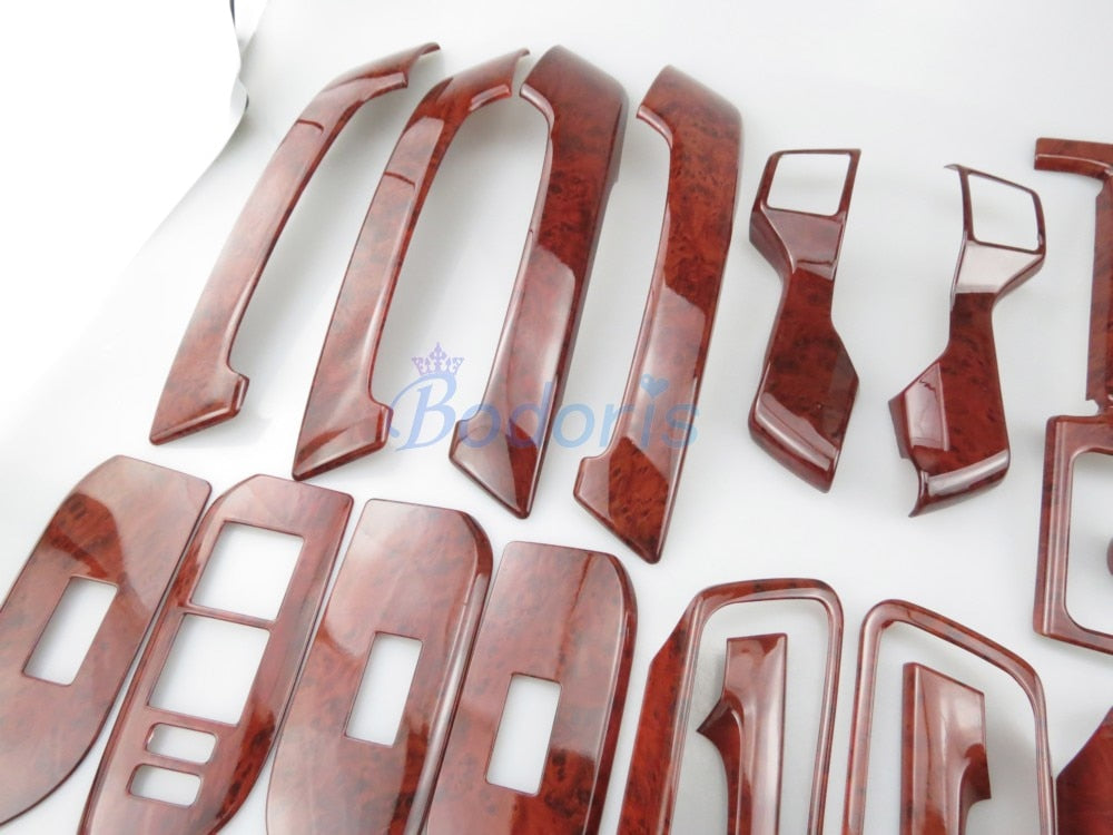 30 Pcs For Toyota Land Cruiser 150 Prado LC150 FJ150 2010-2017 Interior Wooden Moulding Trim Car Styling Prado Accessories