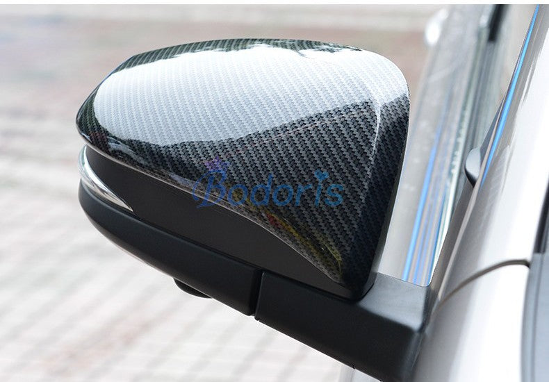 Carbon Fiber Door Mirror Cover Overlay Rear View Panel 2015 2016 2017 2018 For Toyota Hilux Revo SR5 AN120 AN130 Accessories