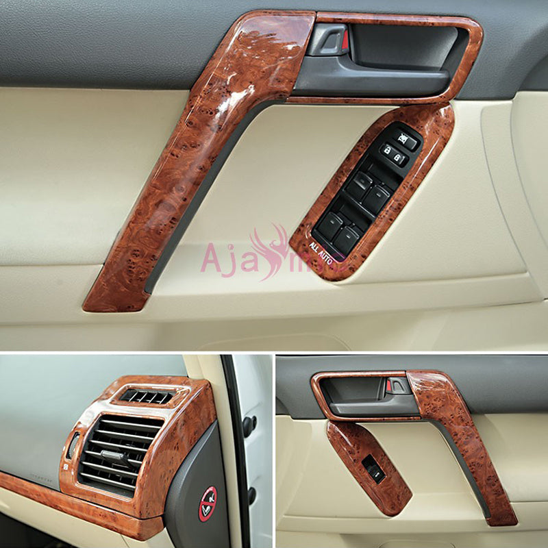 For Toyota Land Cruiser 150 Prado LC150 FJ150 2010-2018 Interior Wood Door Handle Grab Holder Car-Styling Accessory