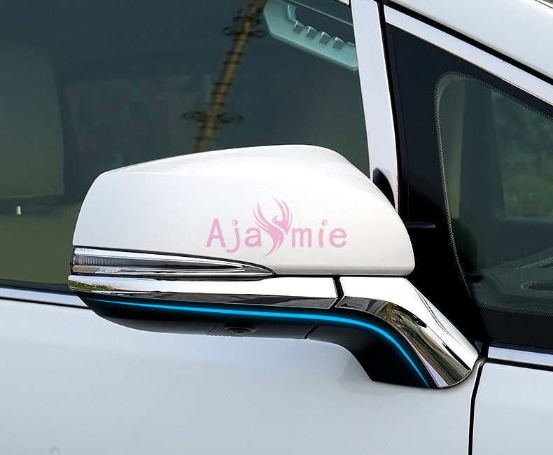 Chrome Car Styling Door Mirror Trim Rearview Overlay Rear View Panel 2016-2019 For Toyota Alphard VELLFIRE 30 Accessories