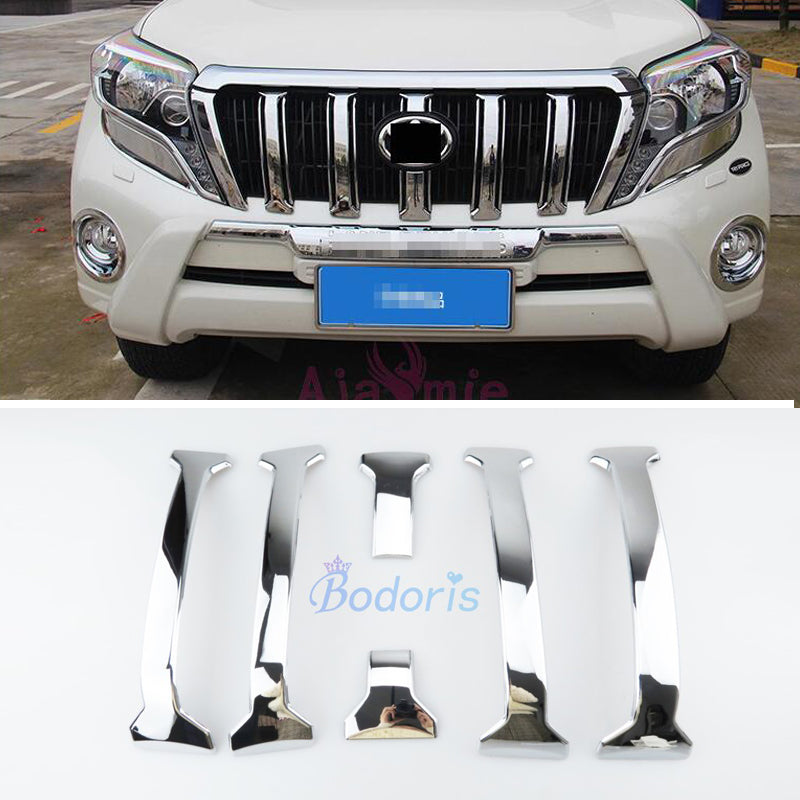 Accessories For Toyota Land Cruiser 150 Prado LC150 FJ150 2014-2017 Front Grille Trims Bumper Protector Chrome Car Styling