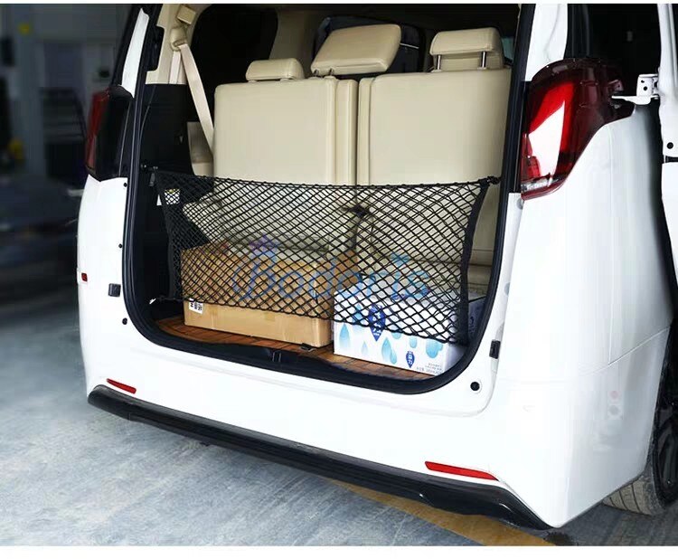 For Toyota Privia Sienna Car Truck Storage Bag Luggage Nets Hooks Organizer Dumpster Elastic Net Mesh Cover Accessories