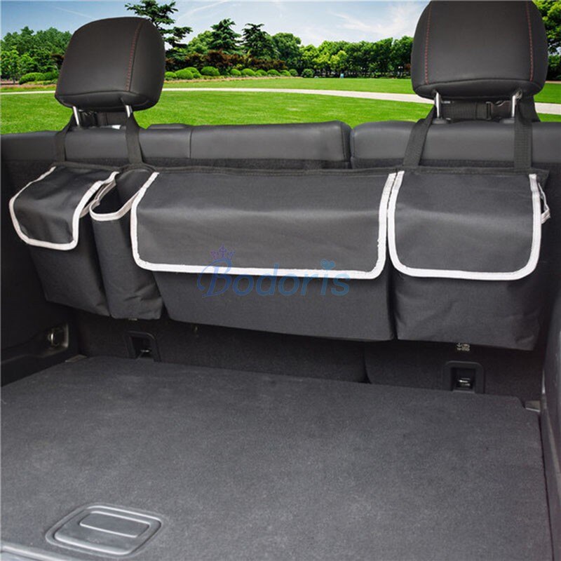 Oxford Cloth Rear Seat Back Storage Bag Multi-use Pocket Auto Trunk Organizer For Toyota Land Cruier 150 FJ150 Prado Accessories