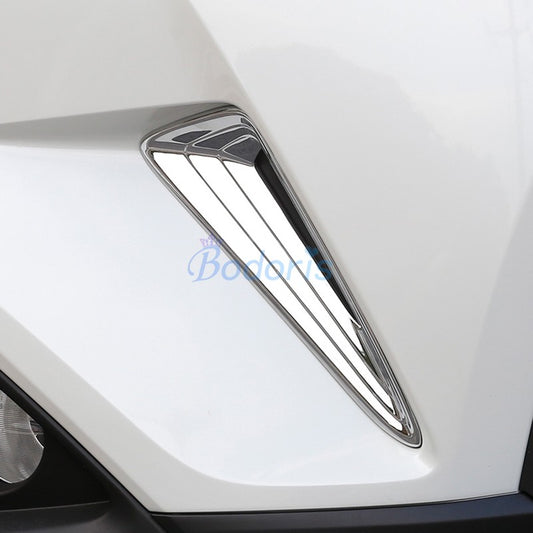 For Toyota C-HR CHR C HR 2016 2017 2018 Silver Color Front Fog Lamp Cover Light Overlay Frame Chrome Car Styling Accessories