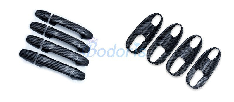 For Mercedes Benz Vito V Class V260 W447 2014-2019 Carbon Fiber Door Handle Cover and Bowl Insert Trim Car Styling Accessories