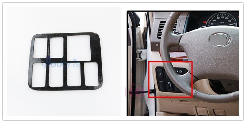 Interior Black Wooden Color Moulding Trims Panel Cover 2003-2009 Car Styling For Toyota Land Cruiser 120 Prado FJ120 Accessories