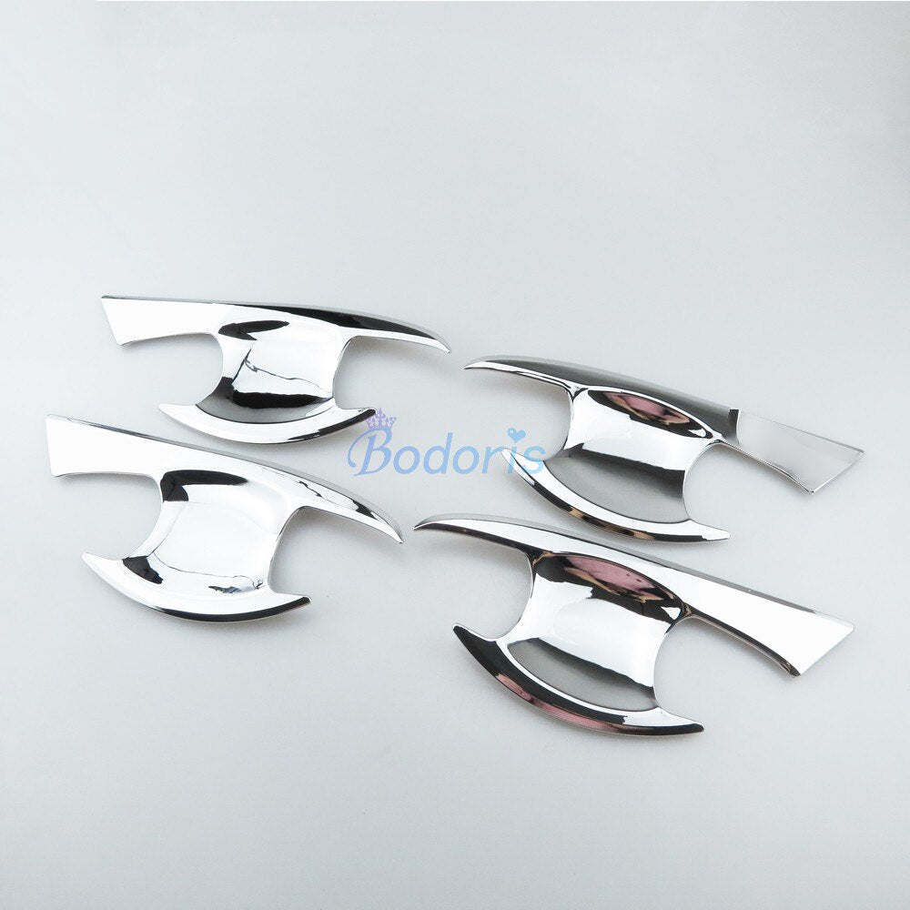 Chrome Car Styling Door Handle Cover And Bowl Inert Trim Overlay Panel Frame 2016 2017 2018 For Toyota Innova Accessories