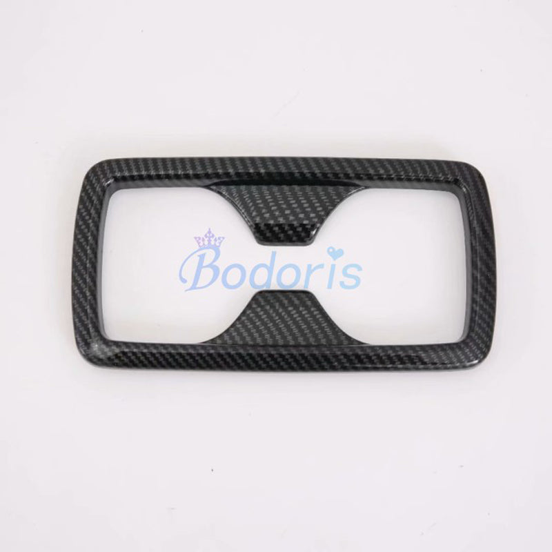 For Toyota RAV4 XA50 2019 Carbon Fiber Color Interior Rear Seat Water Cup Holder Cover Strips Panel Trim Car Styling Accessories