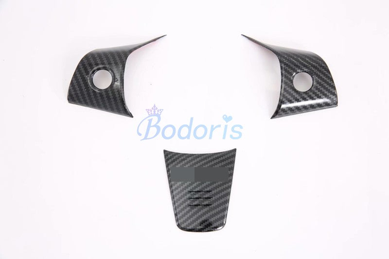 For Tesla Model 3 2017 2018 2019 Carbon Fiber Color Interior Steering Wheel Trim Cover Car Styling Accessories