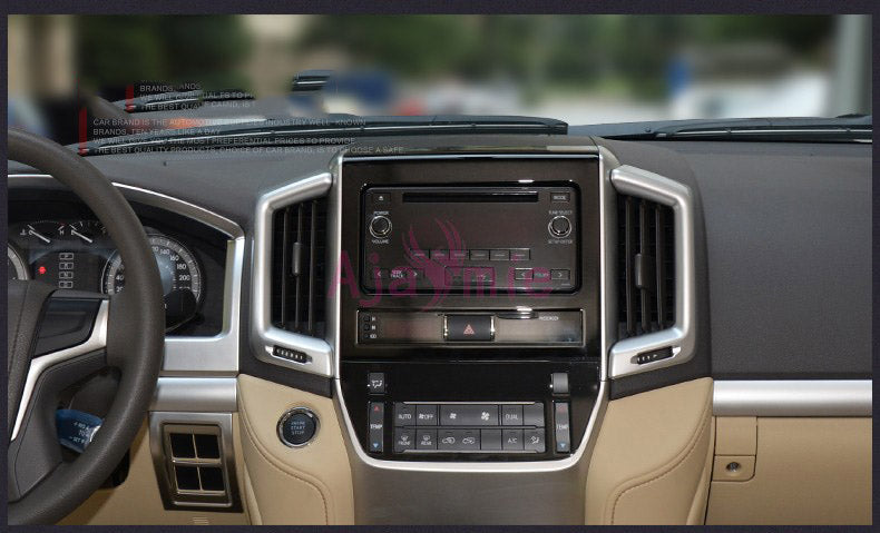 2016-2018 Interior Air Conditional Vent Cover AC Trim Outlet Panel Chrome Car Styling For Toyota LC Land Cruiser 200 Accessories