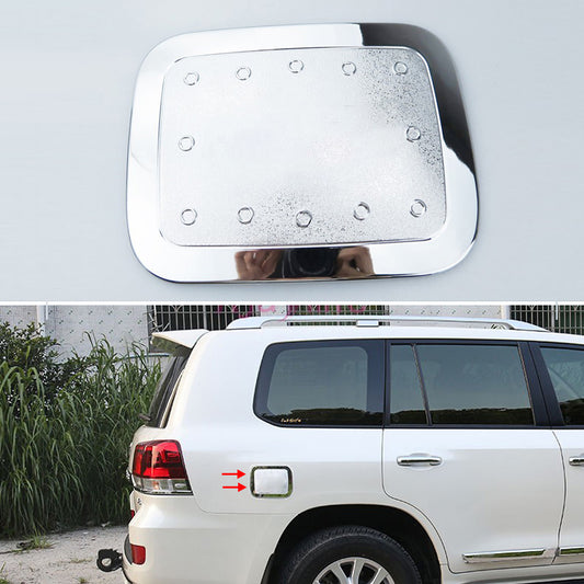 2008-2018 Fuel Tank Cap Gas Box Cover Oil Trim Panel Overlay Chrome Car Styling For Toyota LC Land Cruiser 200 Accessories