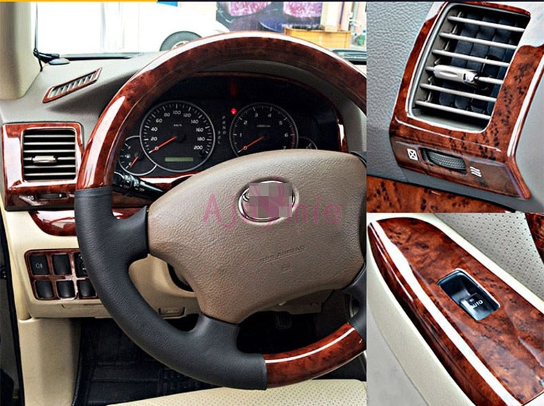 Interior Wooden Color Moulding Trim Panel Cover Car Styling 2003-2009 For Toyota Land Cruiser 120 Prado FJ120 Accessories