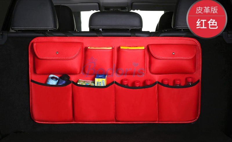 For Toyota Land Cruiser Prado FJ 120 150 FJ150 Rear Seat Back Storage Bag Pocket Car Trunk Organizer Stowing Tidying Accessories