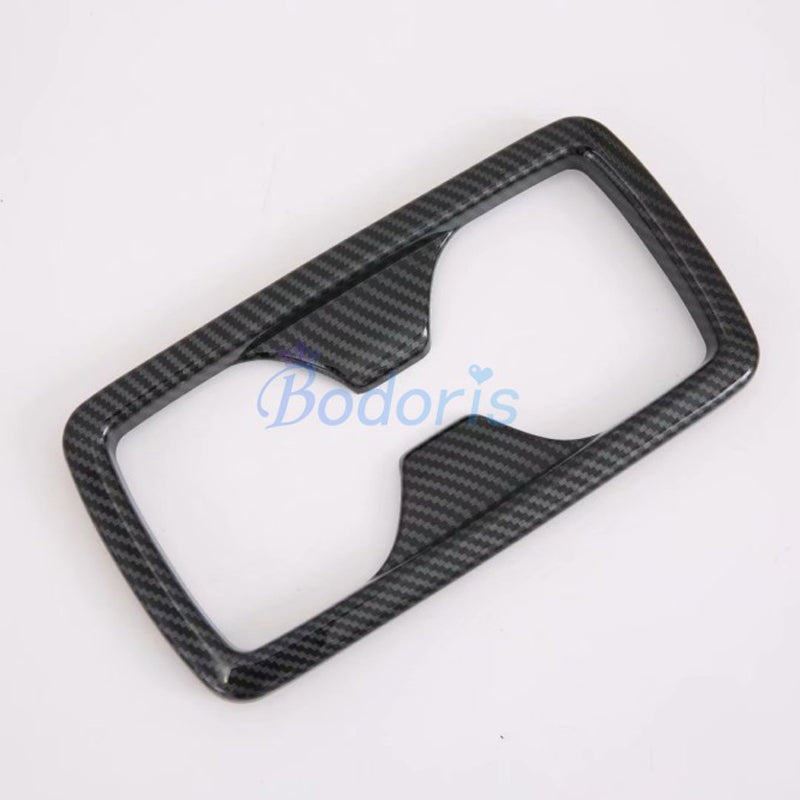 For Toyota RAV4 XA50 2019 Carbon Fiber Color Interior Rear Seat Water Cup Holder Cover Strips Panel Trim Car Styling Accessories