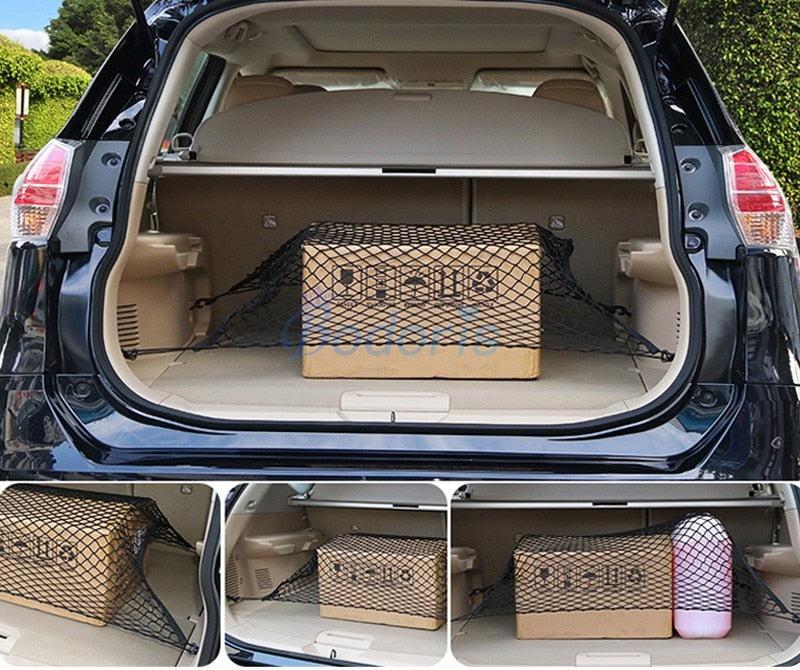 For Toyota Land Cruiser 200 Prado FJ 120 150 100 Rear Truck Storage Bag Luggage Nets Hook Organizer Cargo Net Car Accessories