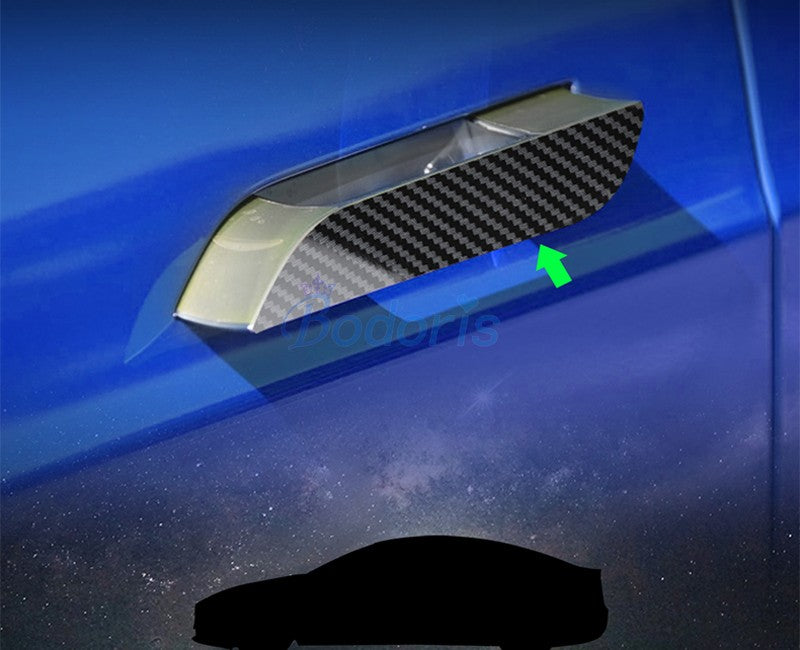 Door Handle Cover Grab Garnish Moulding Sticker Protector Panel 2014 2015 2016 2017 2018 2019 For Tesla Model S Car Accessories