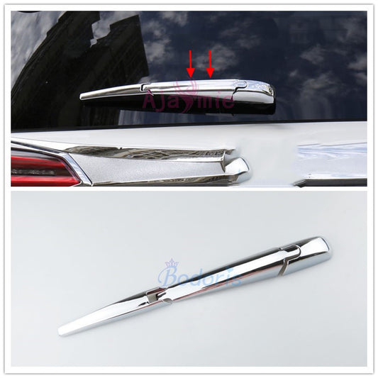 Chrome Car Styling Rear Window Rain Wiper Cover Overlay Trim Panel Garnish Frame Kit 2016 2017 2018 For Toyota RAV4 Accessories