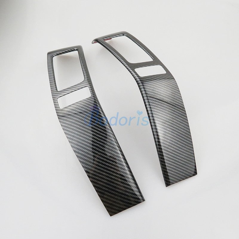 Carbon Fiber Color Dashboard Trims Panel Air Vent Cover Light Outlet Strips For Toyota Land Cruiser 120 Prado FJ120 2003-2009